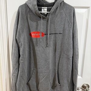 WED Enterprises Gray Hoodie with Orange Logo